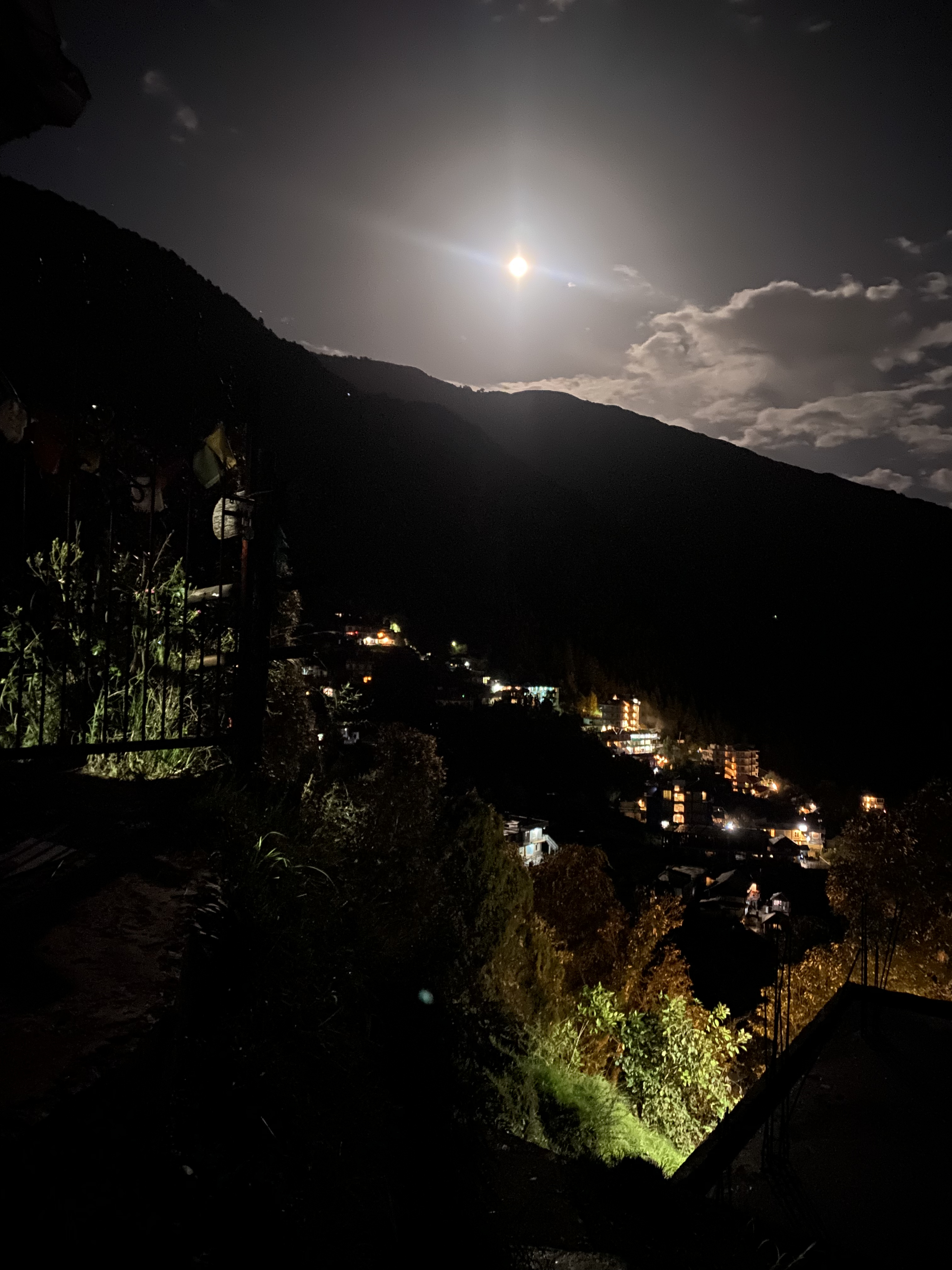 Himalayan night with moonlight