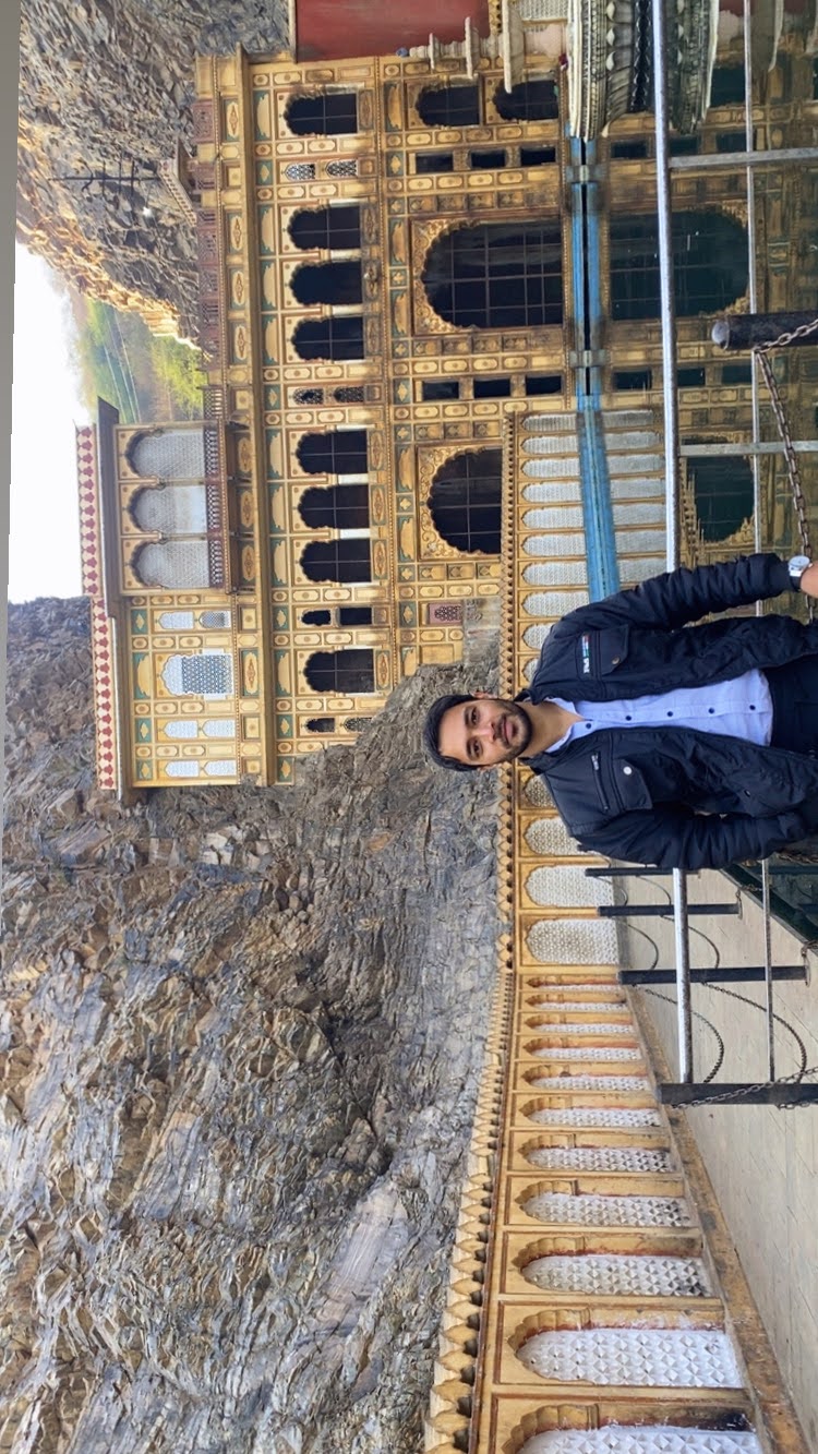 Man at Galta temple visit