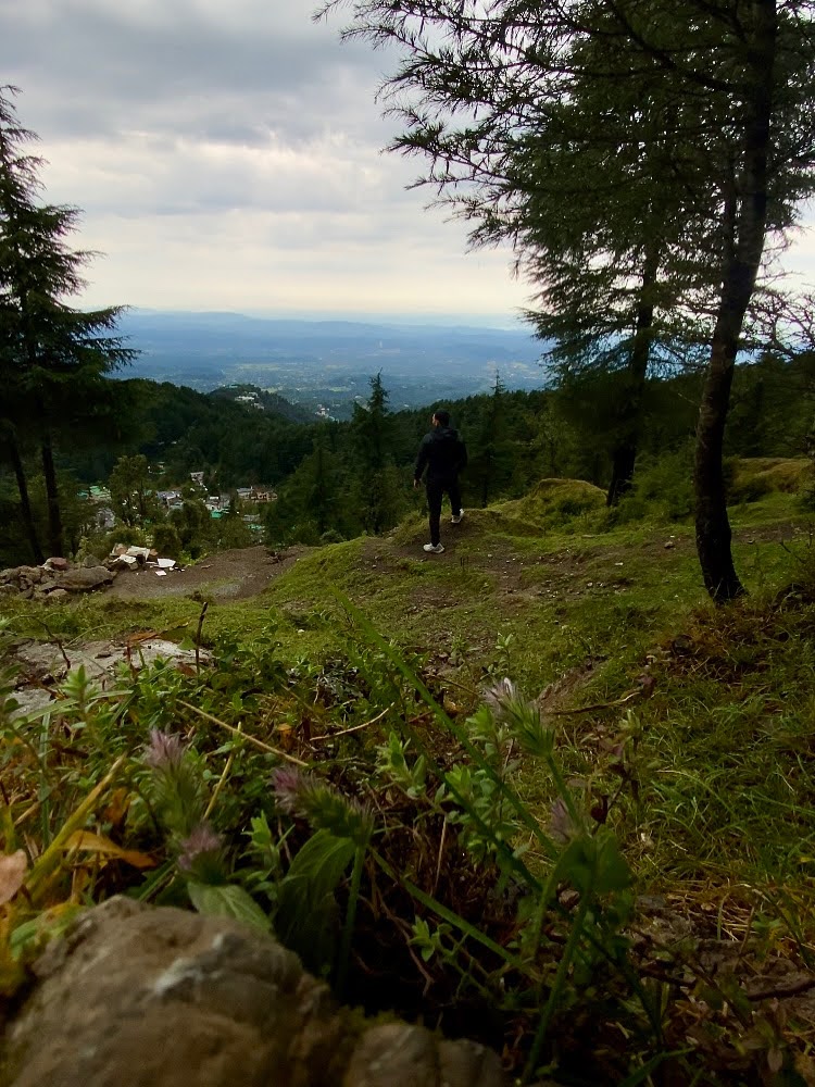 Scenic mountain hiking view